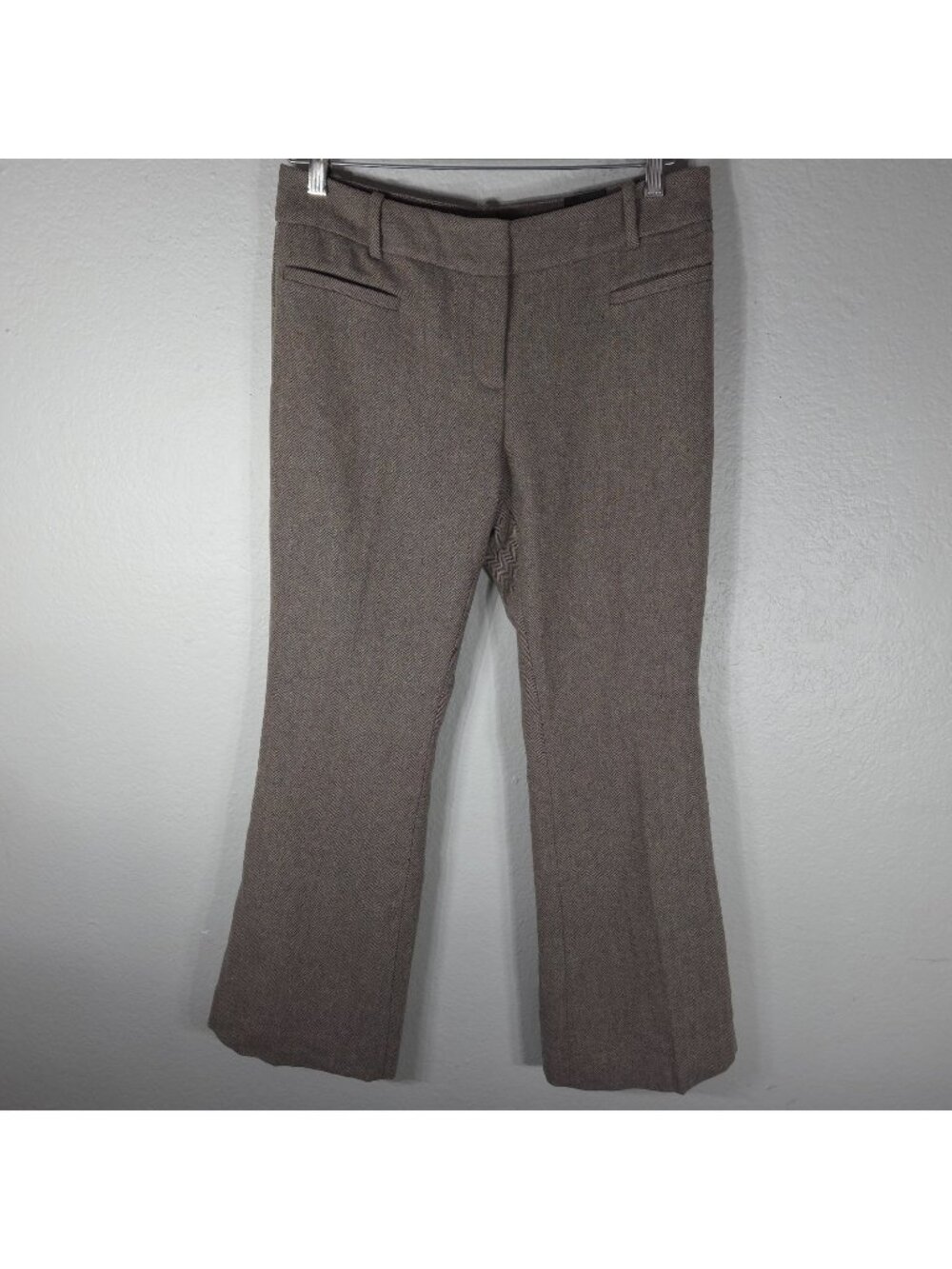 The Limited Tan Wool Blend Flare Pants Women's Size 6P Cassidy Fit Relaxed Hip - Picture 1 of 16